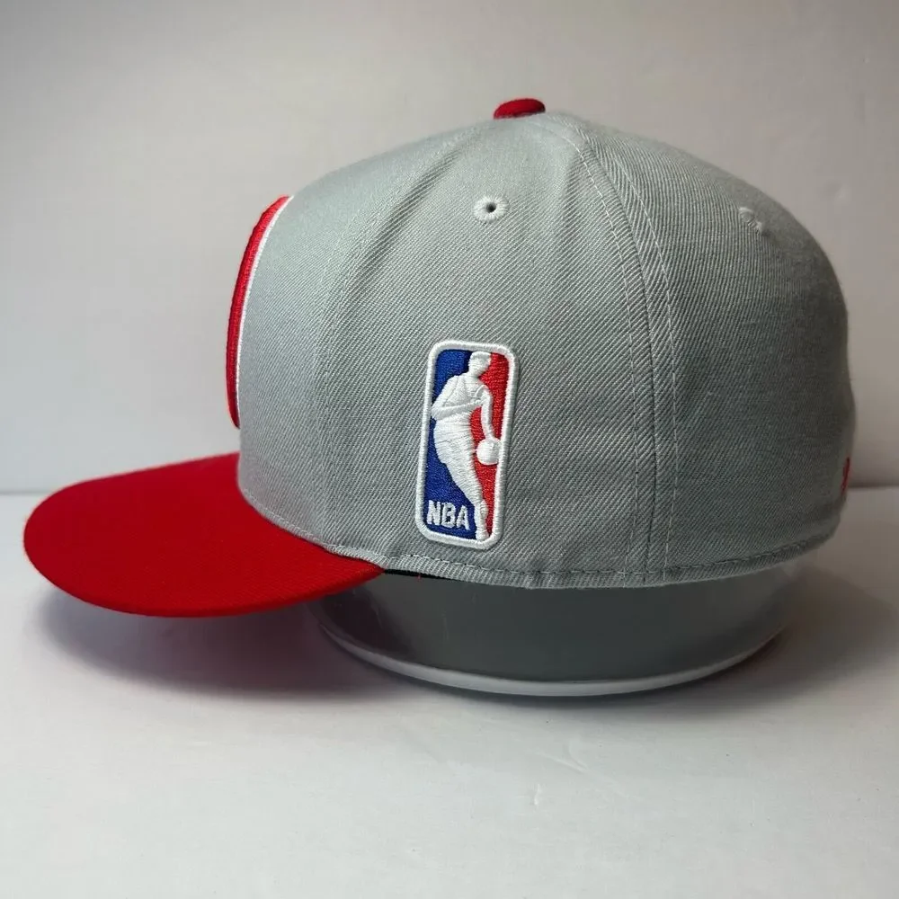 Atlanta Hawks Mitchell & Ness Cap Hat 7‎ 1/2 Gray Red Wool Hardwood Classics